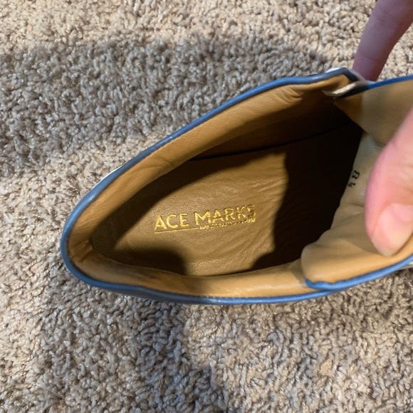 Ace Marks - The Maximo Sneaker - high top sneaker in dk blue and cobalt. - Picture 7 of 8